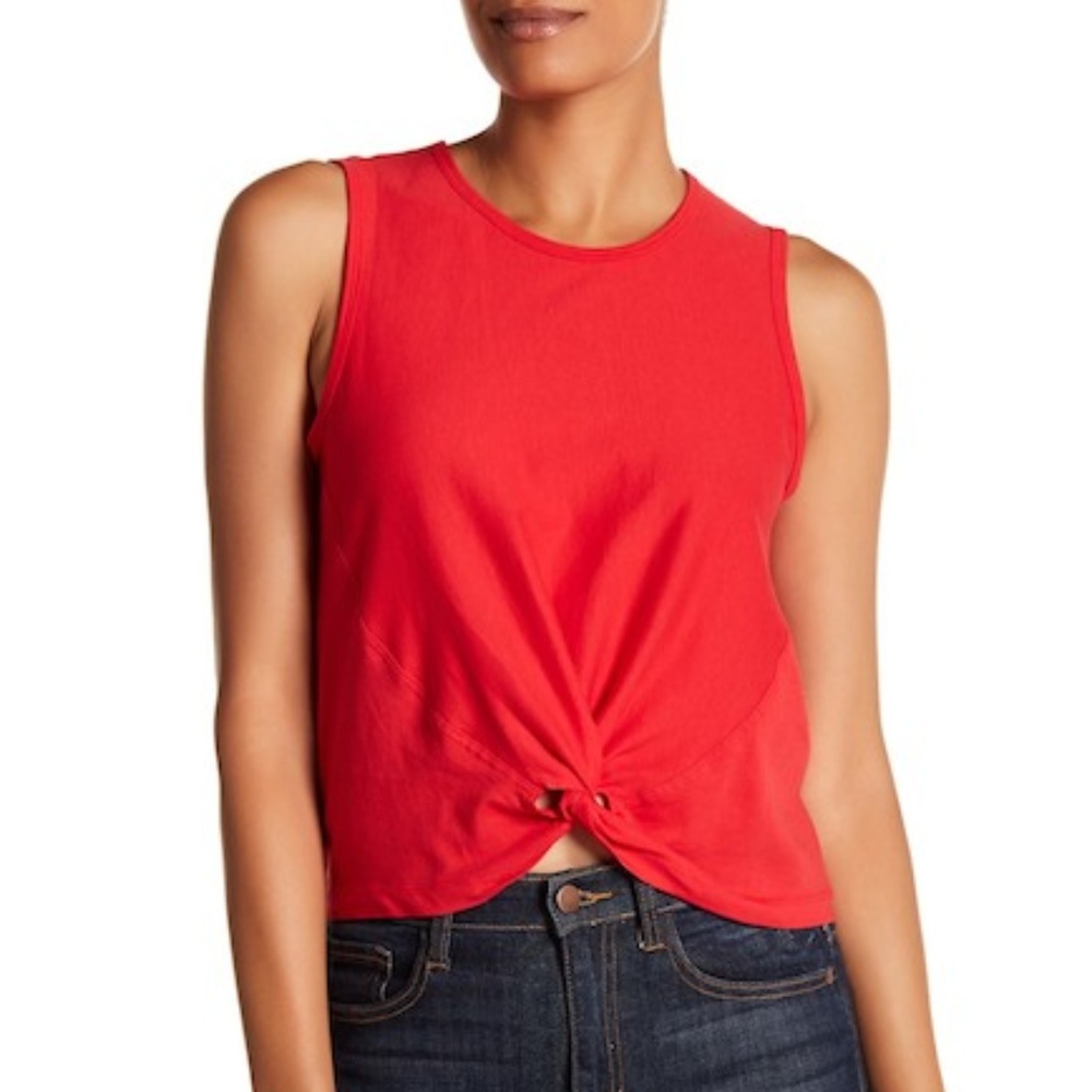 Contemporary Designer Knot Front Tank Top